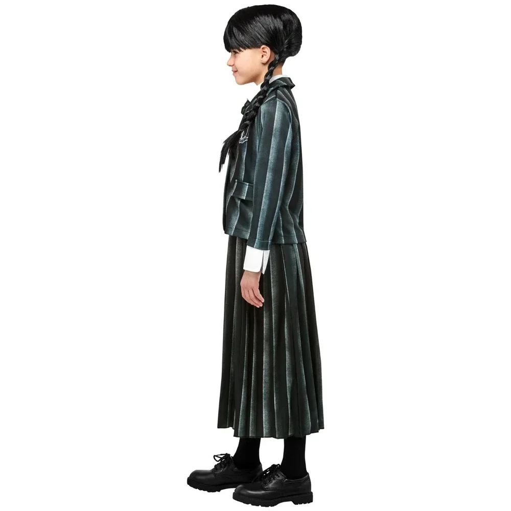 Wednesday Addams Gothic Black Nevermore Academy Girls Uniform Costume‎ S 6-6X